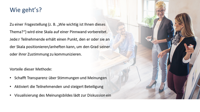 Bild, welches die Methode Ein-Punkt-Frage beschreibt.